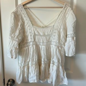 Free People boho woven Top